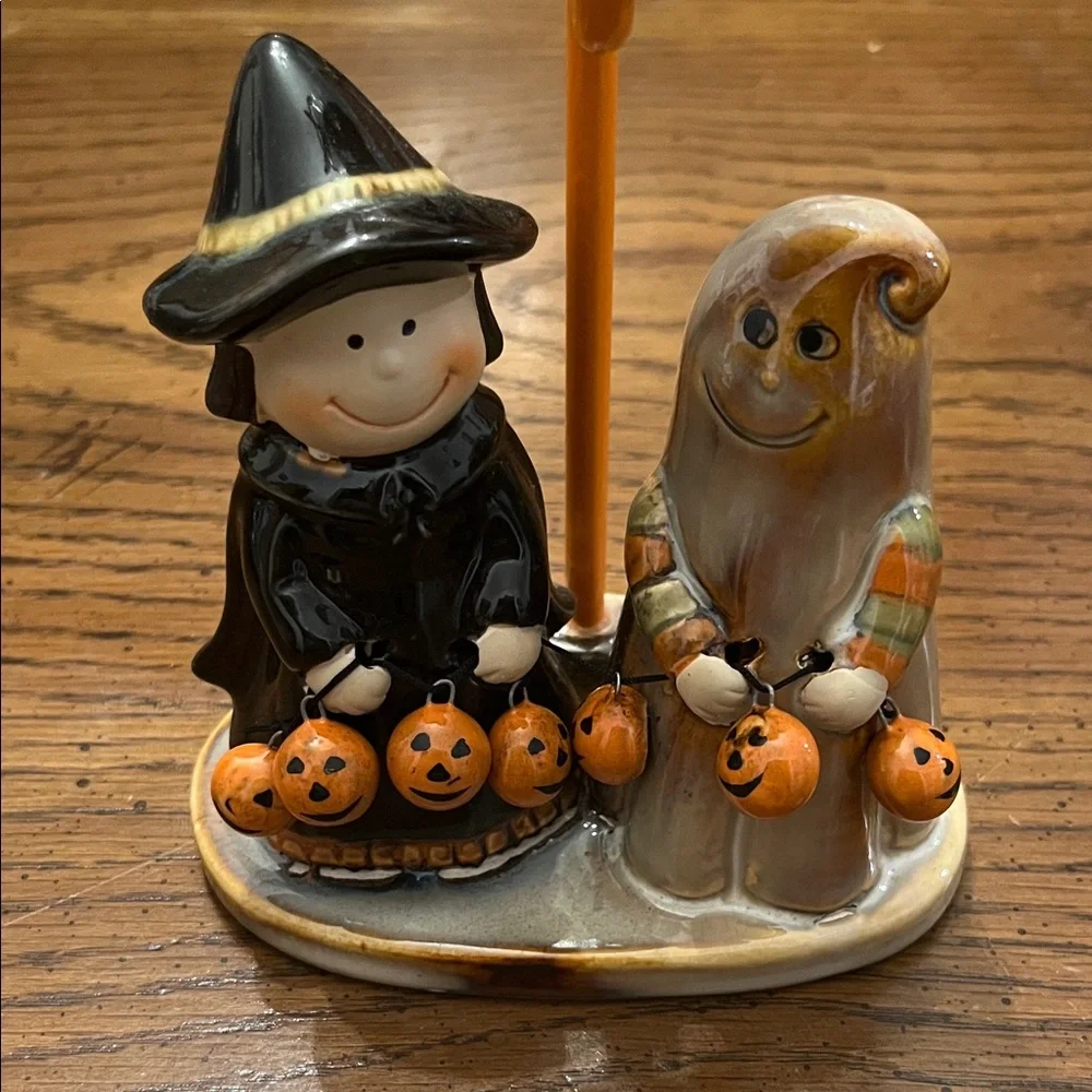 Yankee Candle Ronnie Walter‎ Halloween Witch and Cat Candle Holder